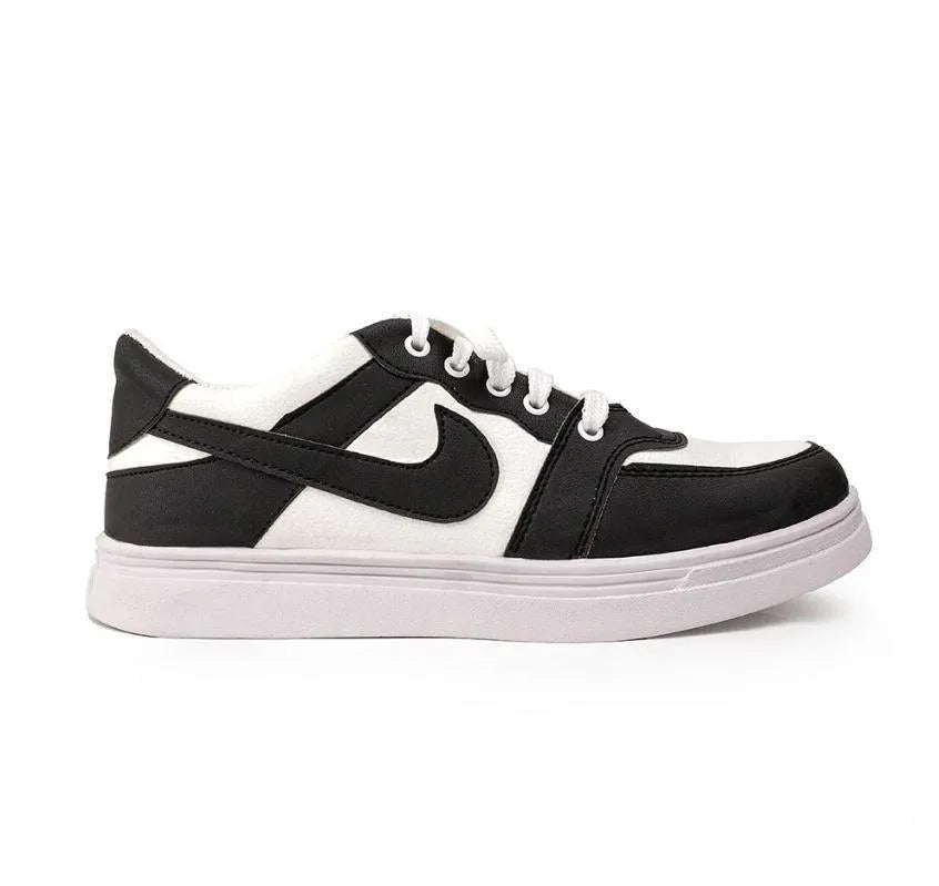 Men's Black Rexine Casual Sneakers Size 39-44