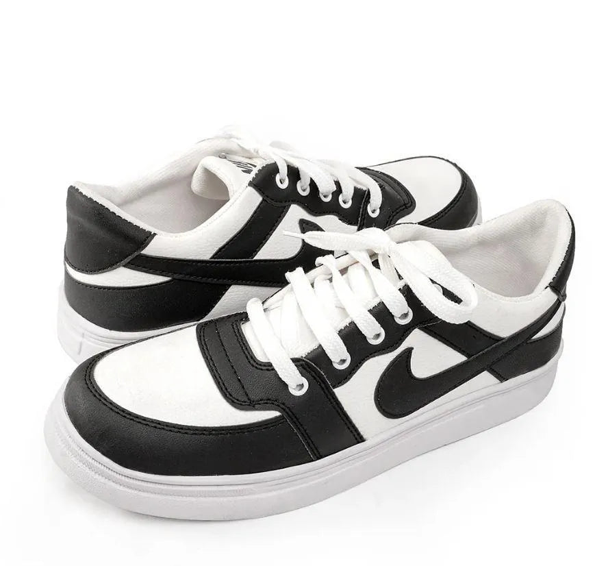 Men's Black Rexine Casual Sneakers Size 39-44
