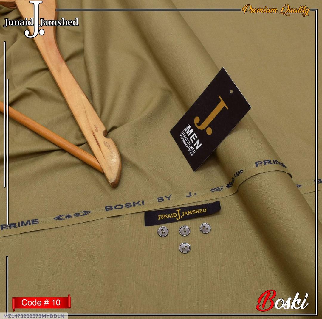 Men Unstitched Boski Plain Suit Green Summer