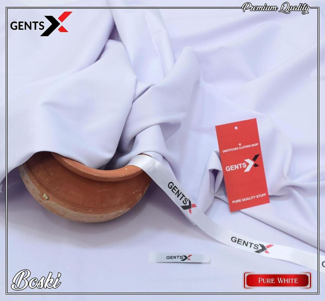 Men's White Wash & Wear Plain Suit Summer