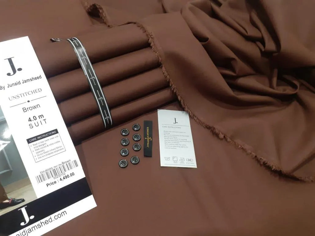 Men's Unstitched Brown Wash & Wear Suit 4m All Season