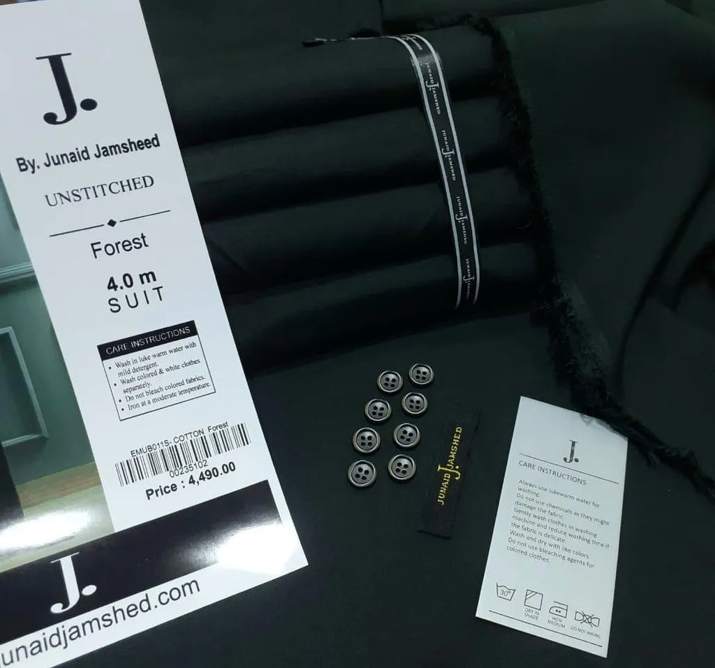 Men Unstitched Wash Wear Suit Forest Green 4m