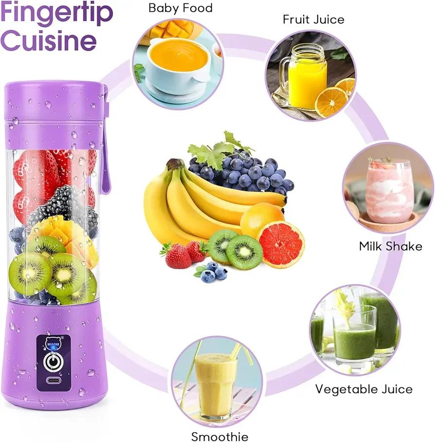 Purple Electric Juicer Blender for Home & Travel