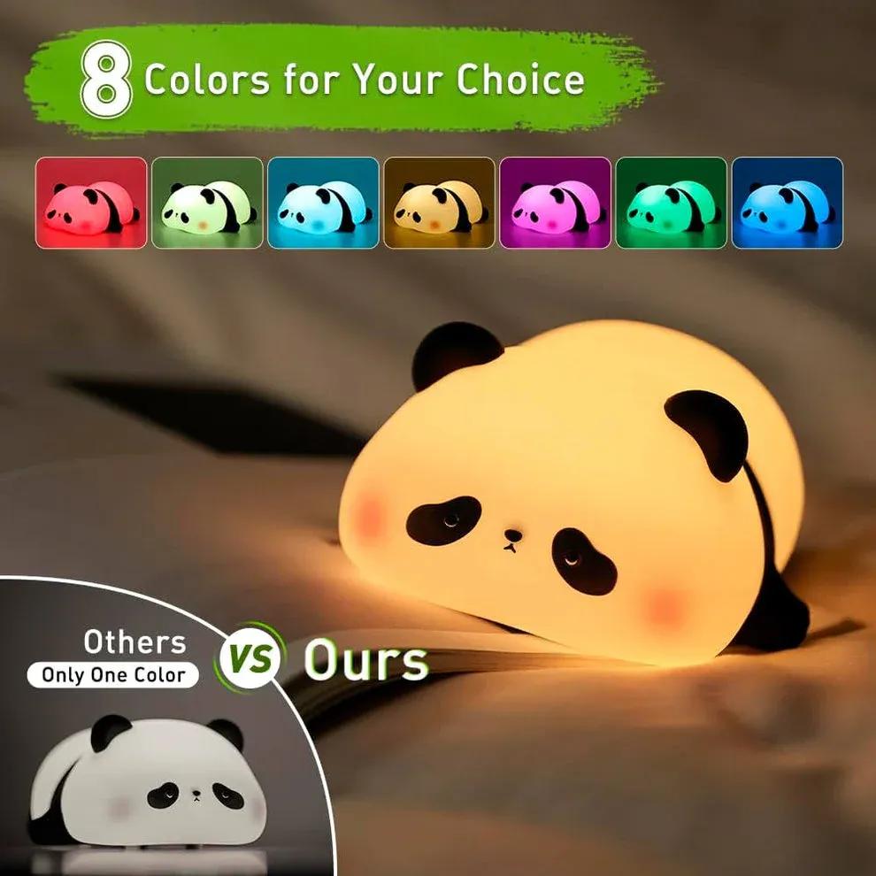 Panda LED Lamp 8 Colors for Kids Room Night Light