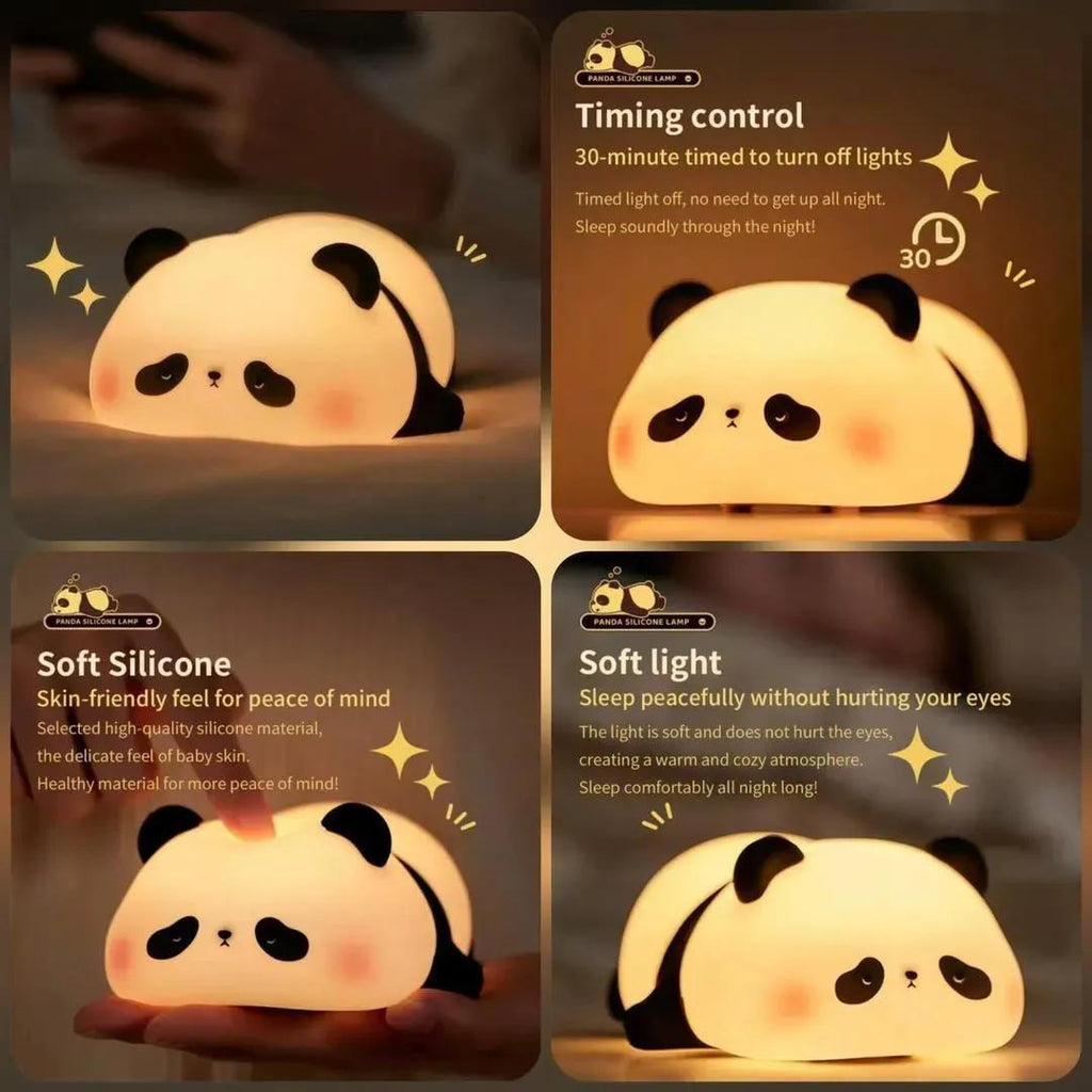 Panda LED Lamp 8 Colors for Kids Room Night Light