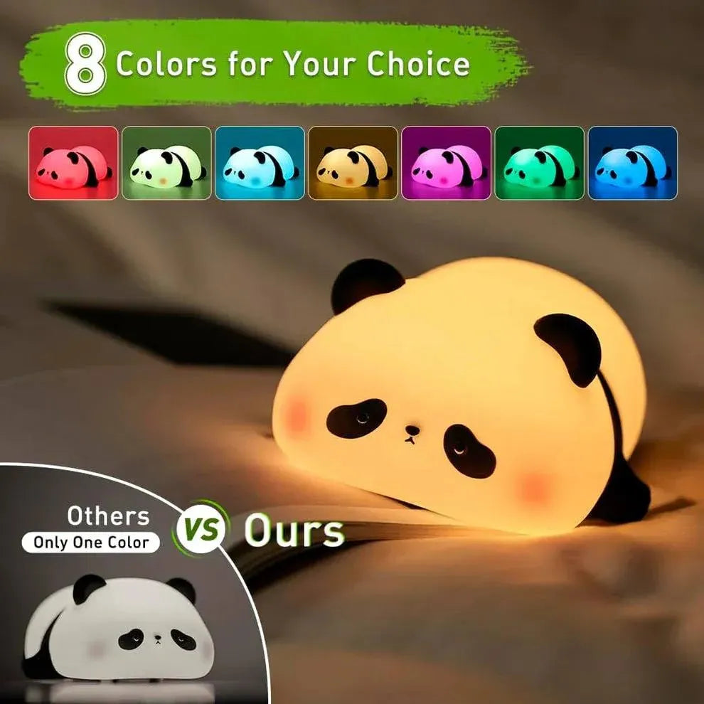 Panda LED Lamp 8 Colors for Kids Room Night Light