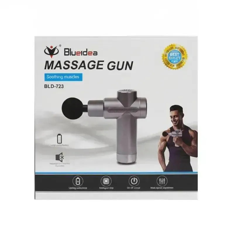 Blue Idea Professional Massager Gun Mini Adjustable Speed Blue
