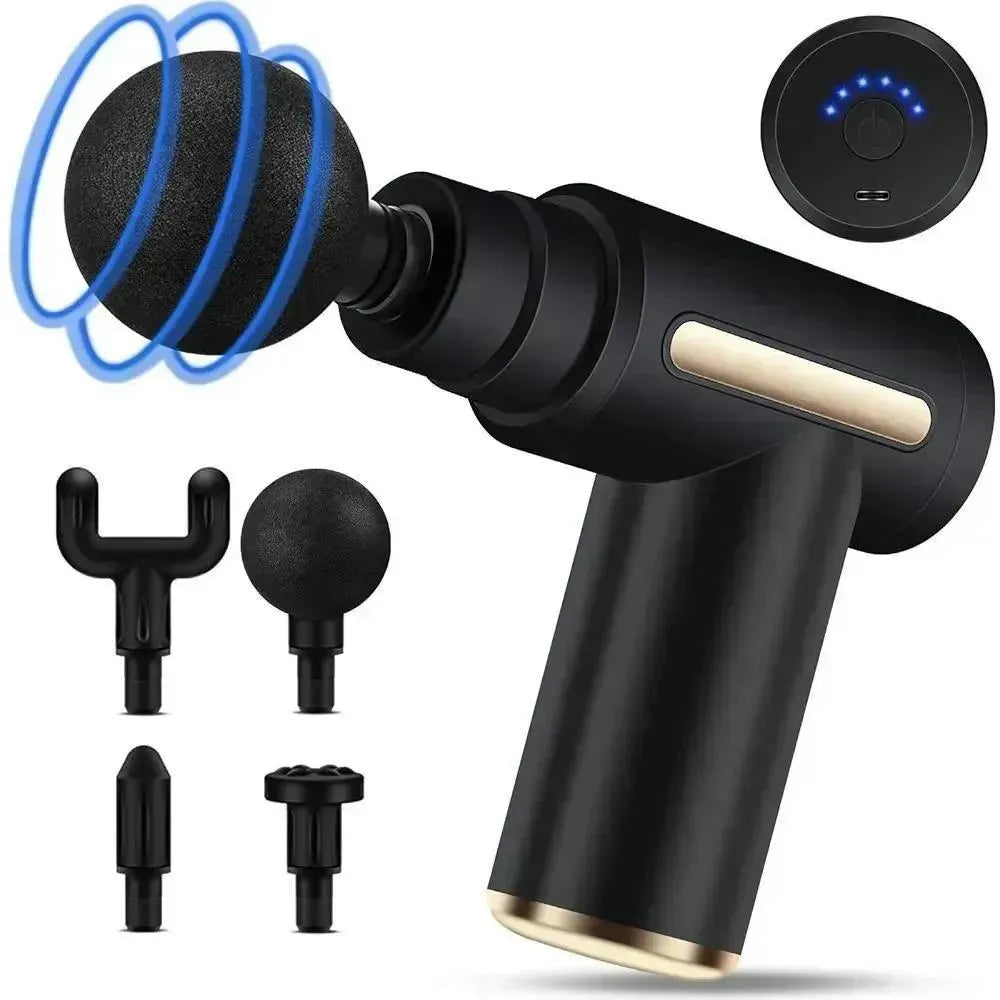 Blue Idea Professional Massager Gun Mini Adjustable Speed Blue