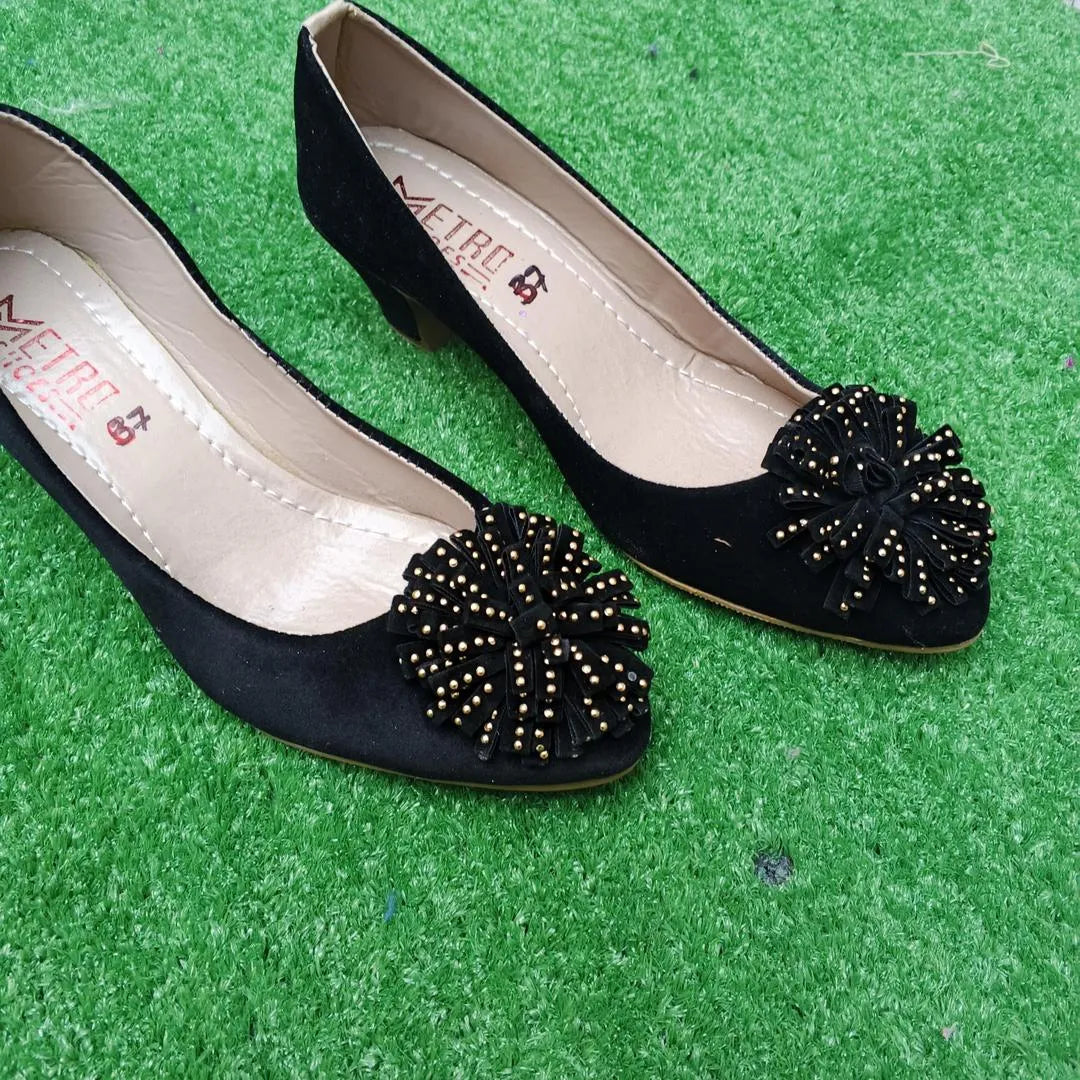 Black Rhinestone Women's Semi-Formal Pumps Size 6-11