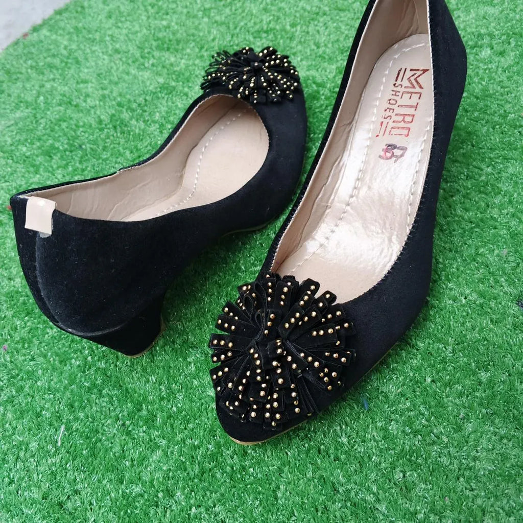 Black Rhinestone Women's Semi-Formal Pumps Size 6-11