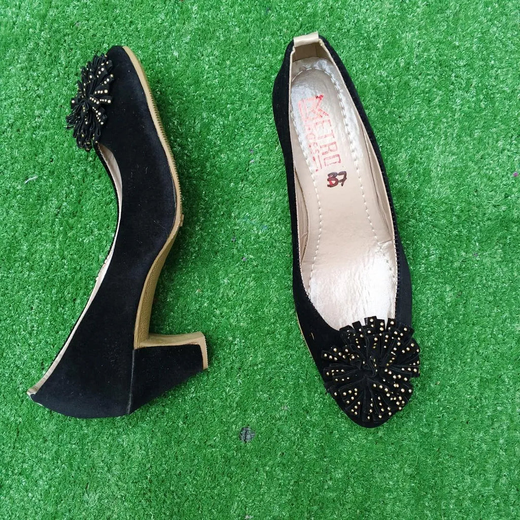 Black Rhinestone Women's Semi-Formal Pumps Size 6-11