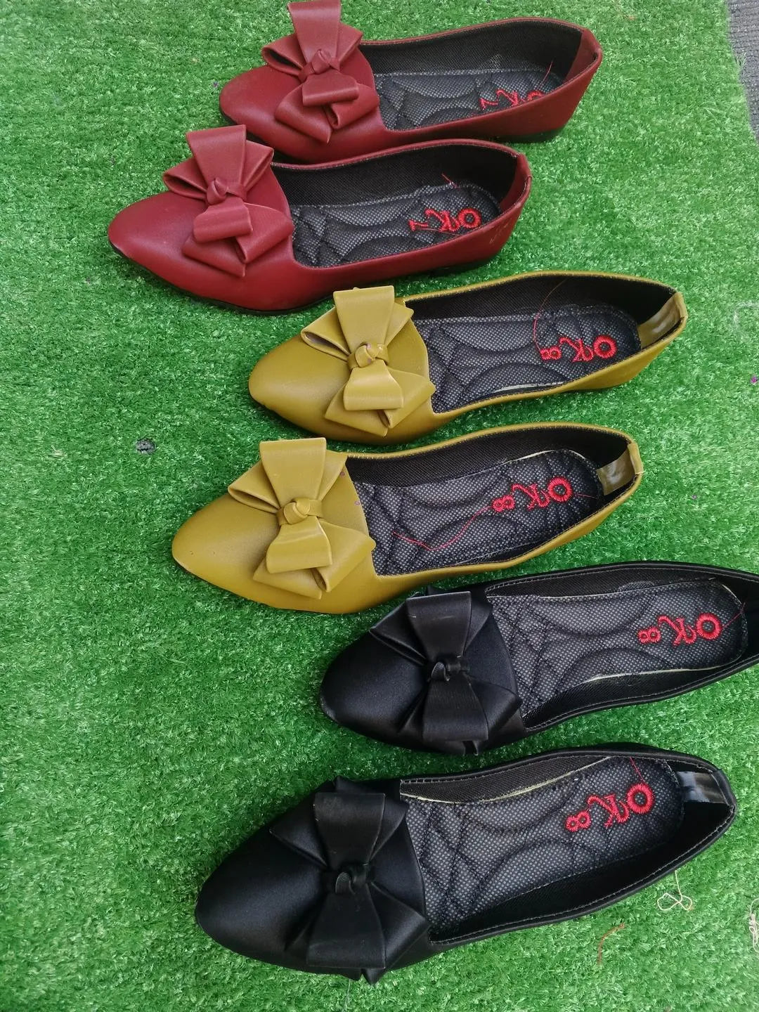 Maroon Satin Bow Pumps Women Formal Casual