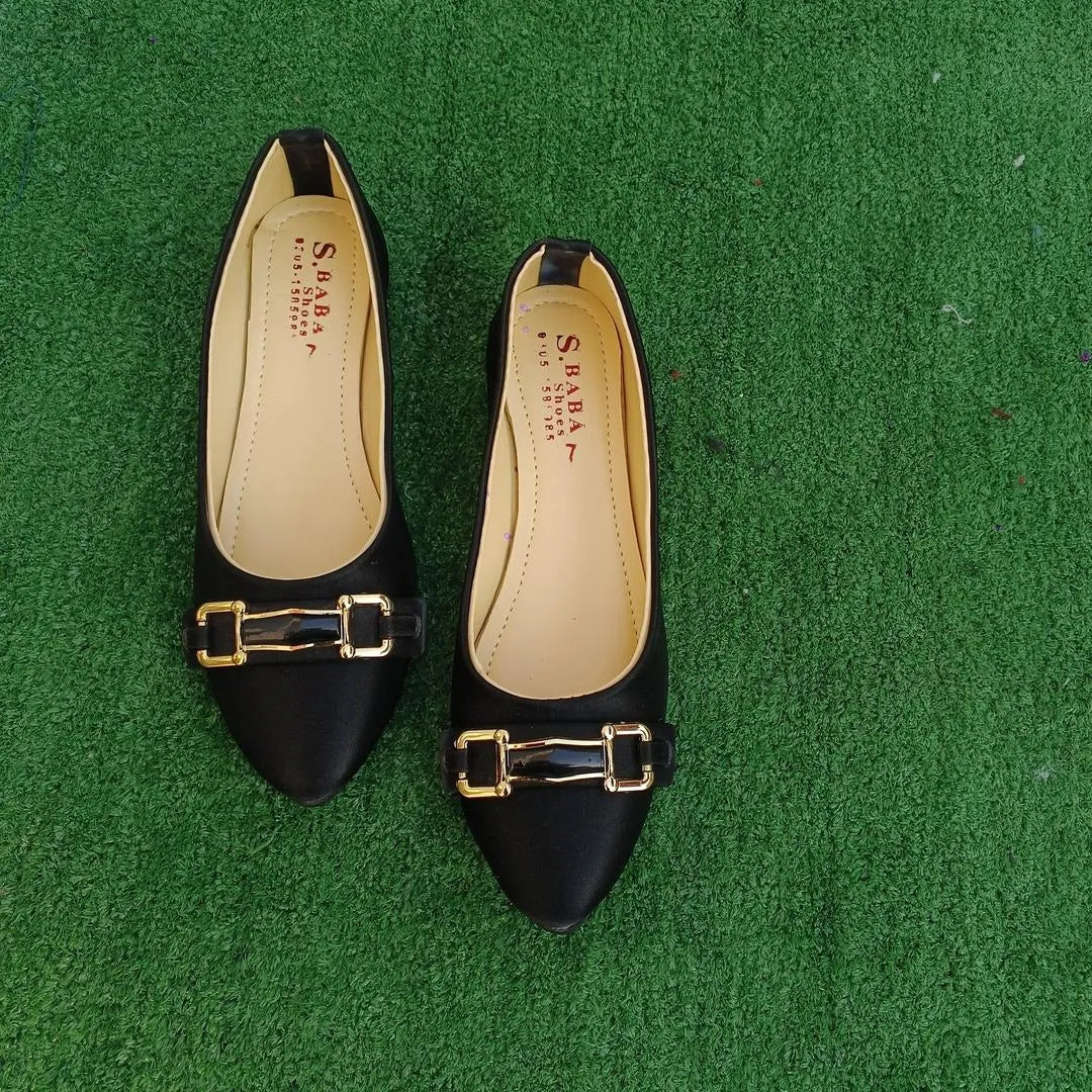 Women Synthetic Leather Fancy Pumps Black Sizes 6-10