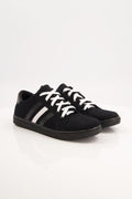 Black Camel Stripes Sneakers Men Casual Black White
