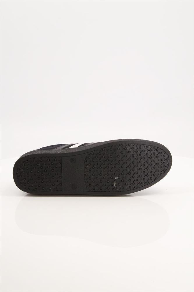 Black Camel Stripes Sneakers Men Casual Black White