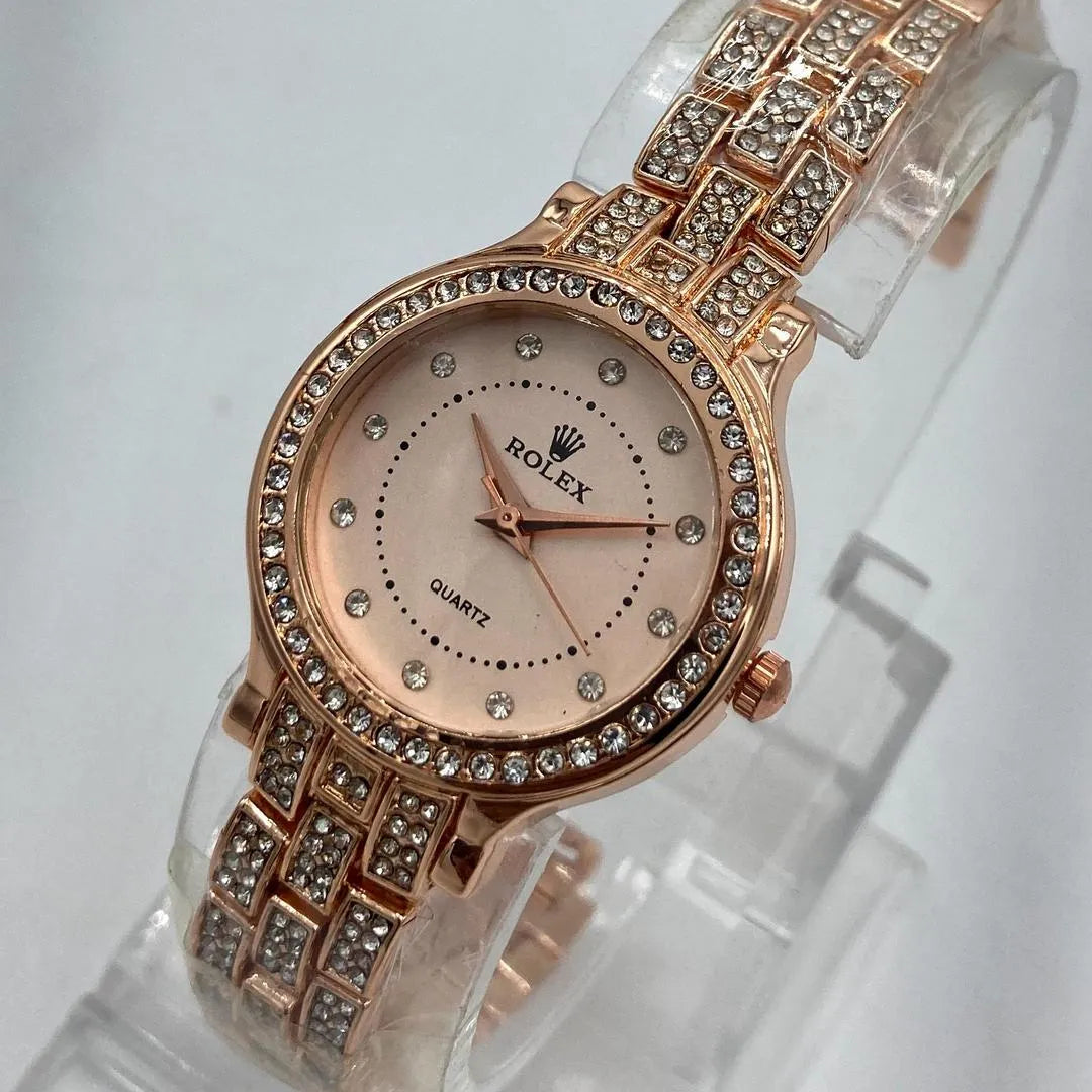 Rose Gold Crystal Ladies Quartz Watch