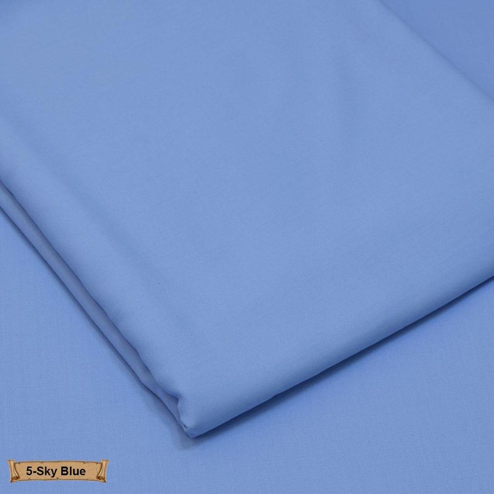 Men's Wash & Wear Sky Blue Suit with Buttons