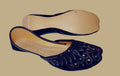 Women's Velvet Embroidered Khussa Flat Shoes